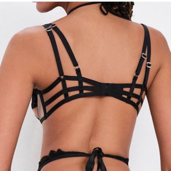 NWT For Love and Lemons 🍋 Aimee Peekaboo Underwire Bra Small DD - Picture 3 of 5